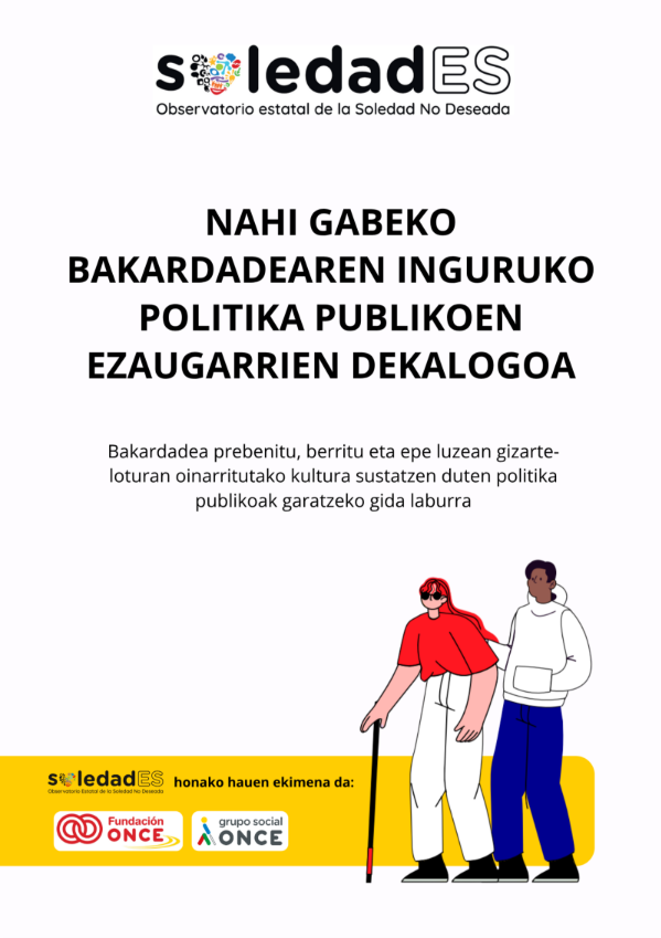 NAHI GABEKO BAKARDADEAREN INGURUKU POLITIKA PUBLIKOEN EZAUGARRIEN DEKALOGOA